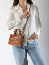 Cross Body Tas Rsg Katoen Karl lagerfeld Bruin rsg A1W50118-vue-porte